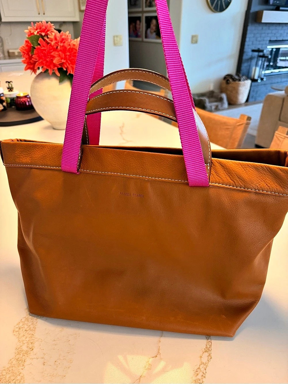 Parker Thatch Leather Tote Bag